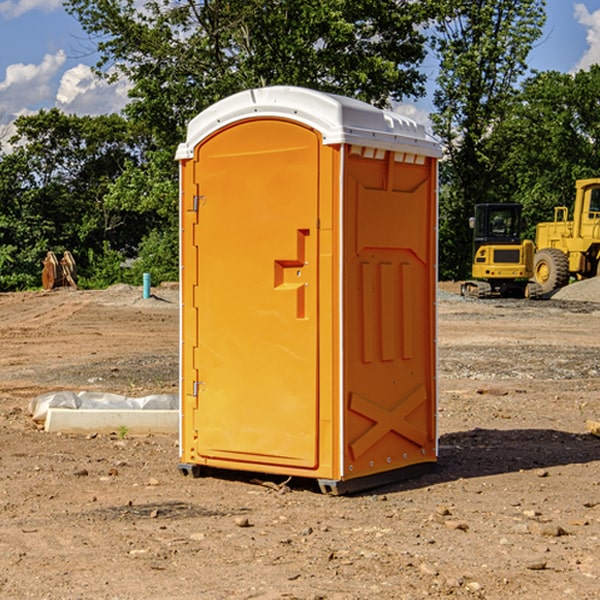 how often are the portable restrooms cleaned and serviced during a rental period in Canones